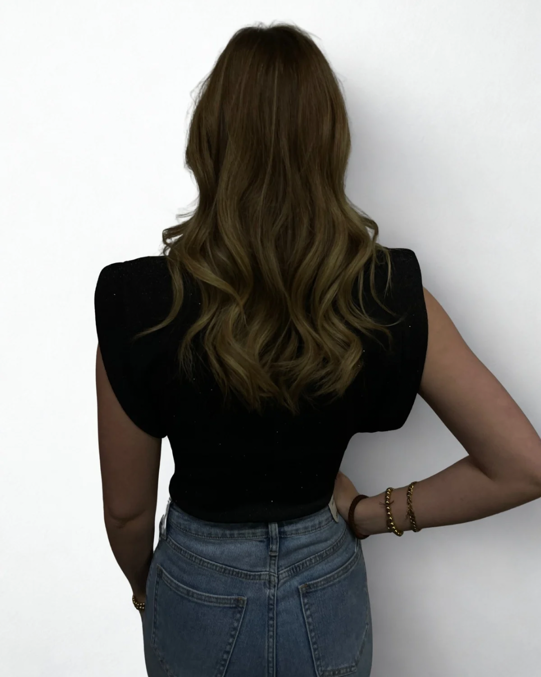 Kaia glitter top zwart