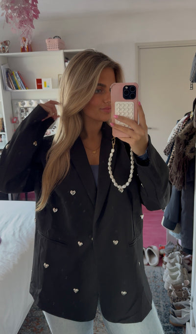 Blazer met hartjes studs