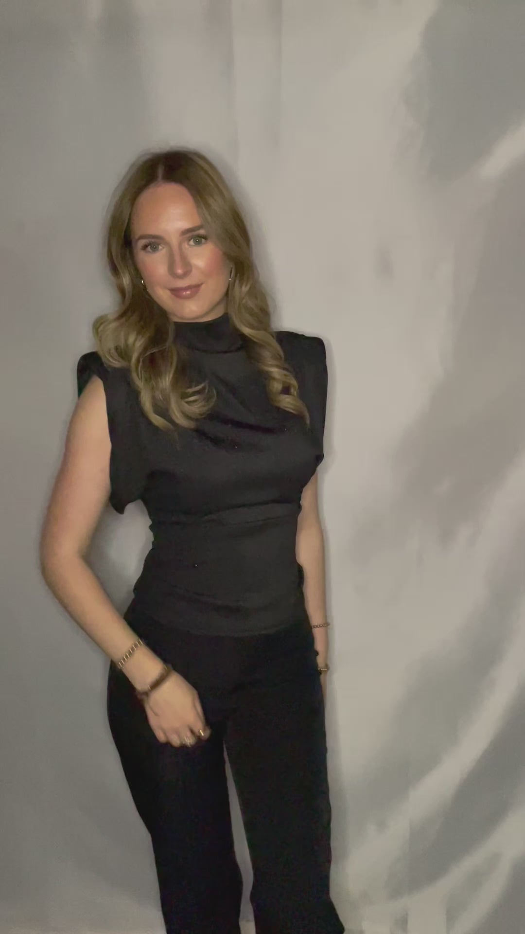 Kaia glitter top zwart